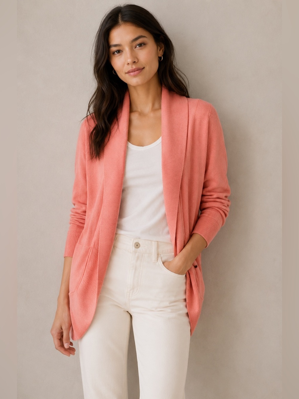Wilfred Coral Knit Cardigan size small